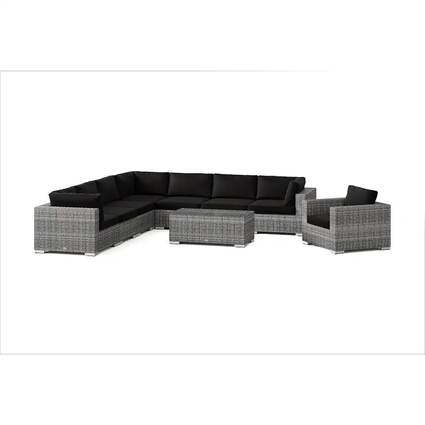 Loungegrupp Comfort Garden Bahamas utomhus hörnsoffa 8-sits vändbar med fåtölj och bord