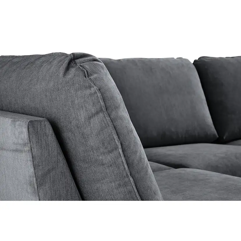 Trend Lyx U-soffa med Divan Vänster Mörkgrå