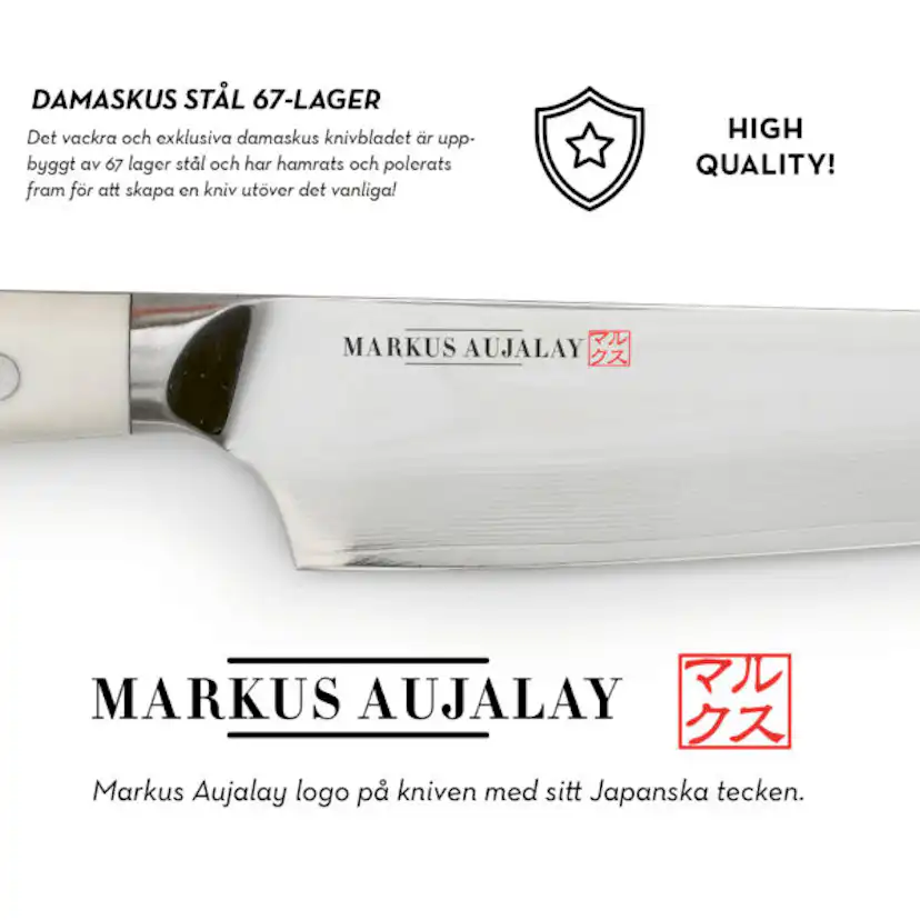 Kockkniv Markus Aujalay Damaskus 32 cm