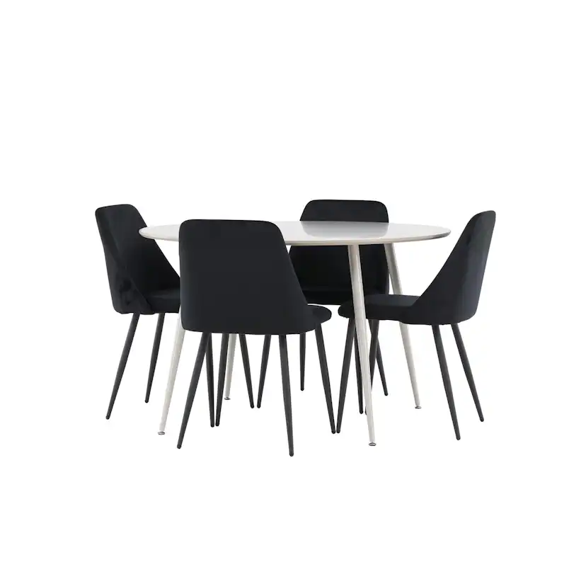 Matgrupp Venture Home Plaza Ø120 med 4 st Night Stolar