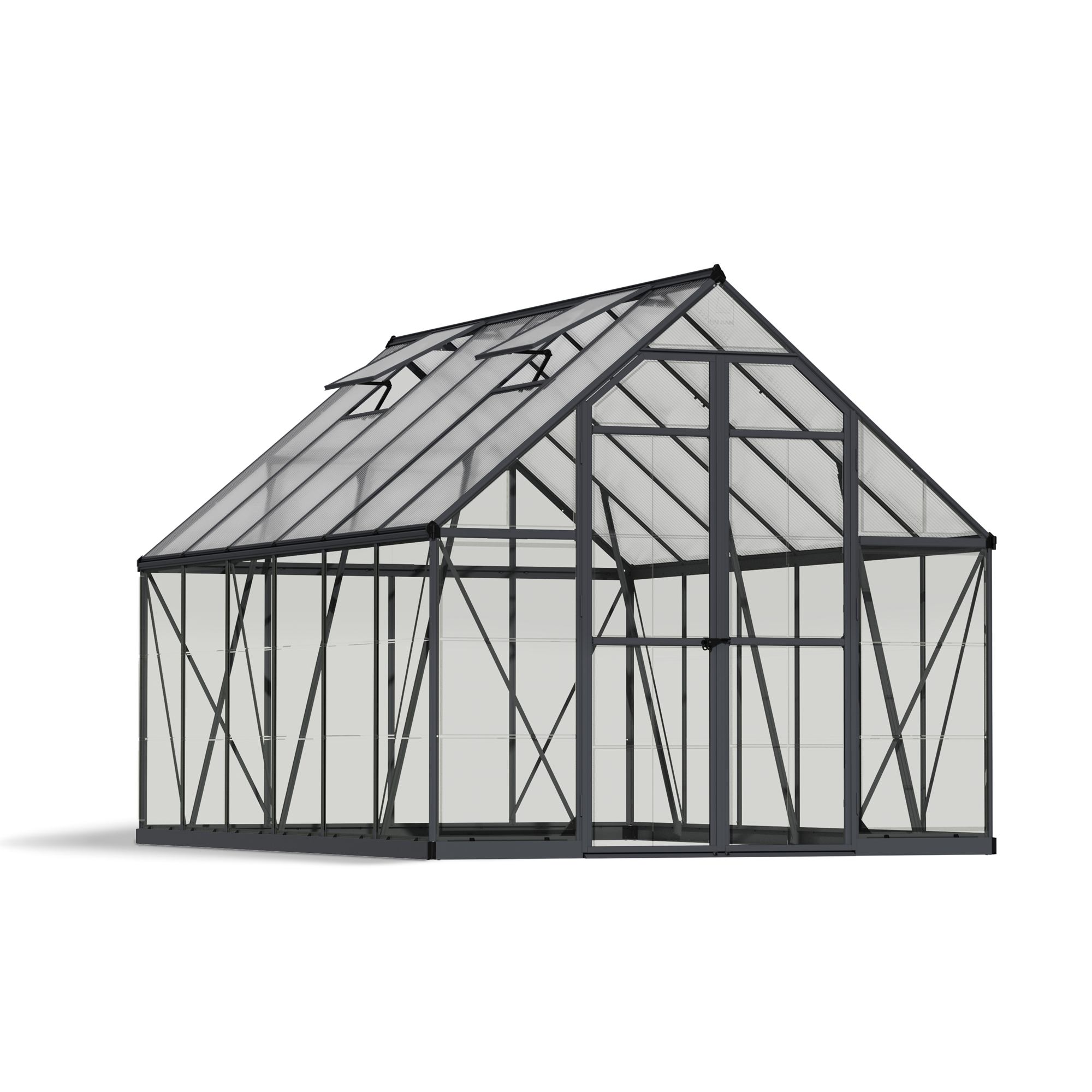 Canopia Cristalwall växthus 8.9 m² Grå Grå