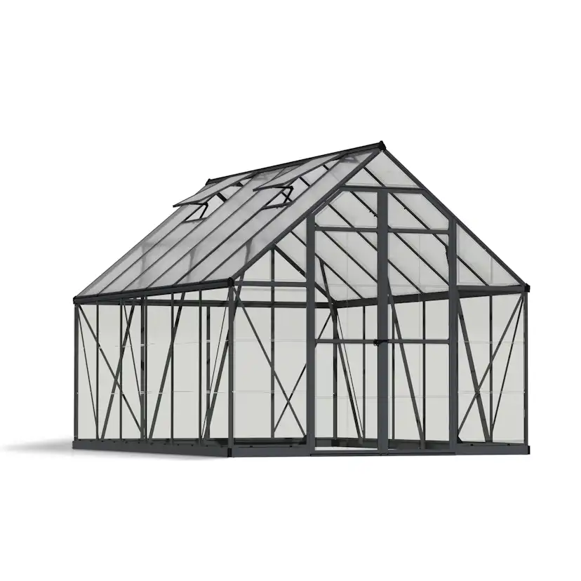 Canopia Cristalwall växthus 8.9 m² Grå Grå