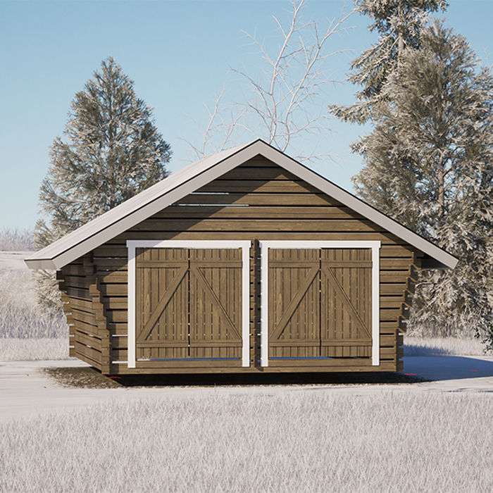Timmerförråd LP Garden R-XL (20m²) Med Springor