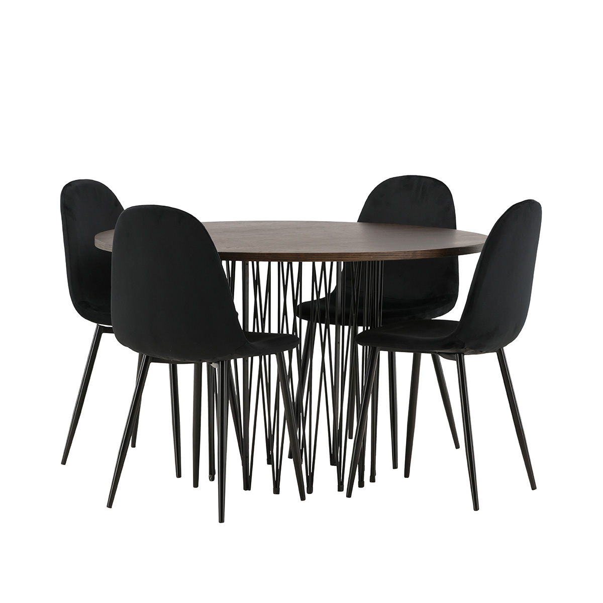 Matgrupp Venture Home Stone med 4 Polar Stolar Sammet