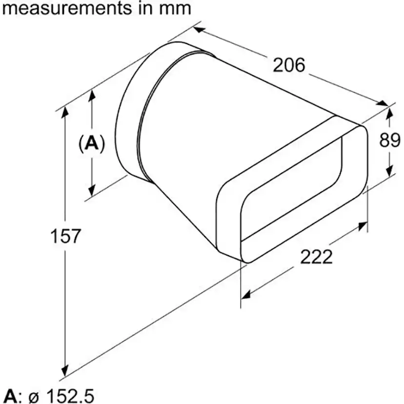 Adapter Siemens Fläktkanal HZ9VDSI0