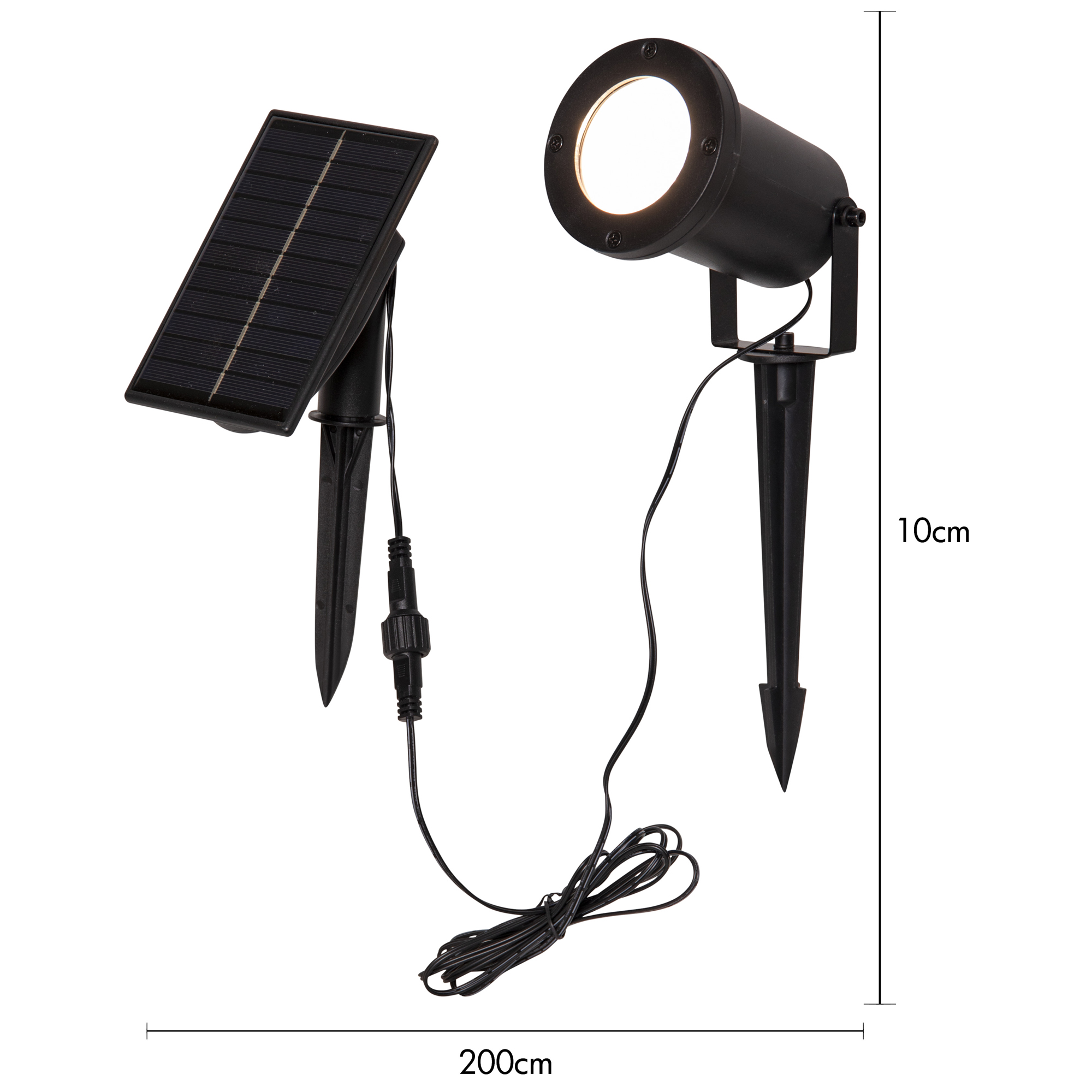 Spotlight Solcell Star Trading Powerspot 10 cm Varmvit