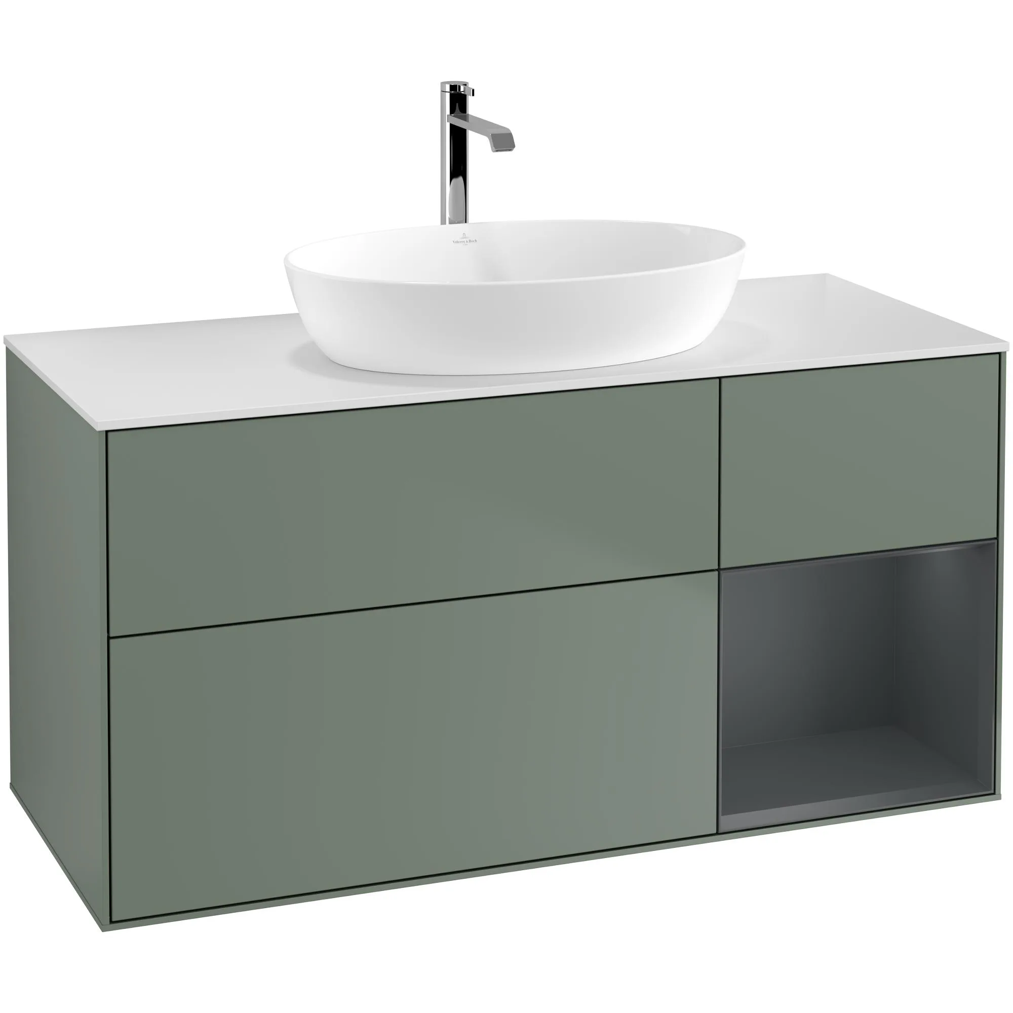 Tvättställsskåp Villeroy & Boch Finion med 3 Lådor Hylla och Bänkskiva för Fristående Tvättställ från Artis & Collaro