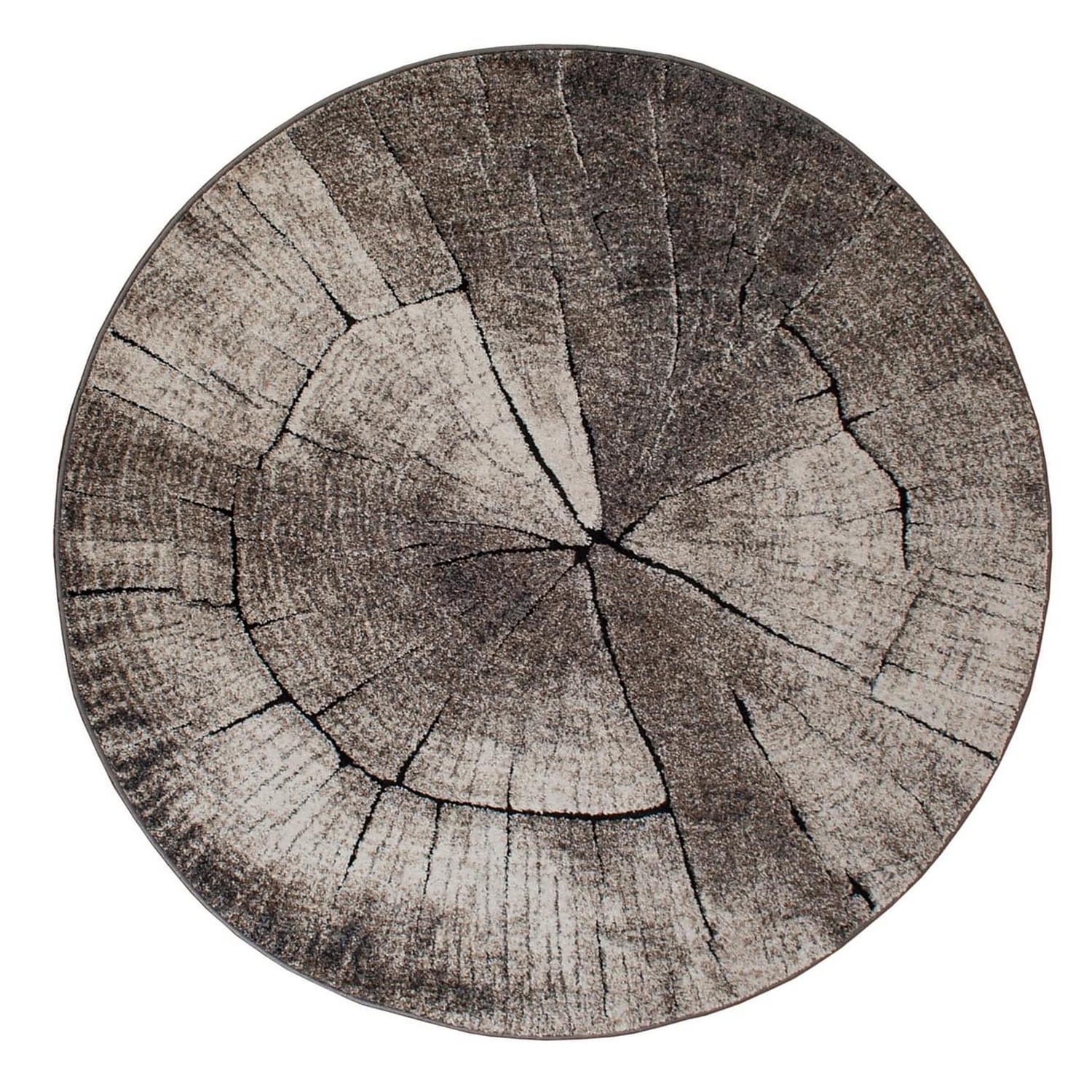 Friezematta KM Carpets Tree Rund Grå