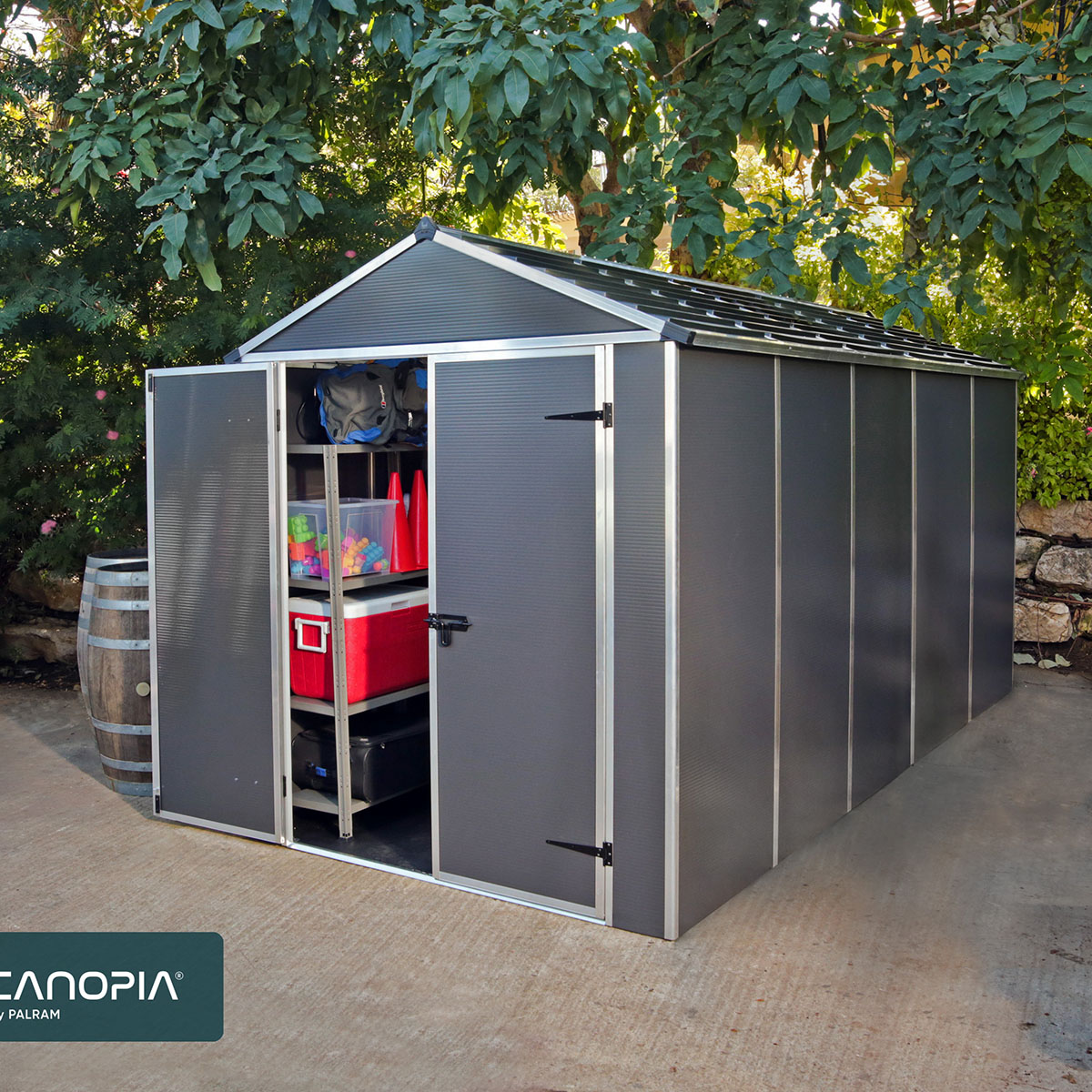 Redskapsbod Canopia by Palram Rubicon 7 m² Förråd Grå