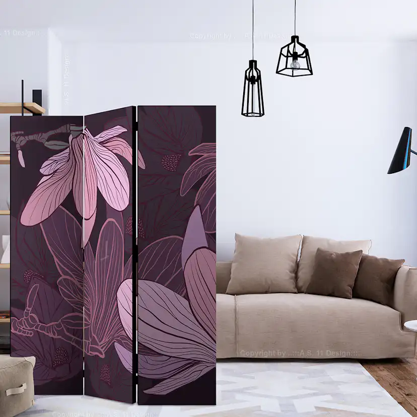 Rumsavdelare Skärmvägg Arkiio Dreamy Flowers 135x172 cm