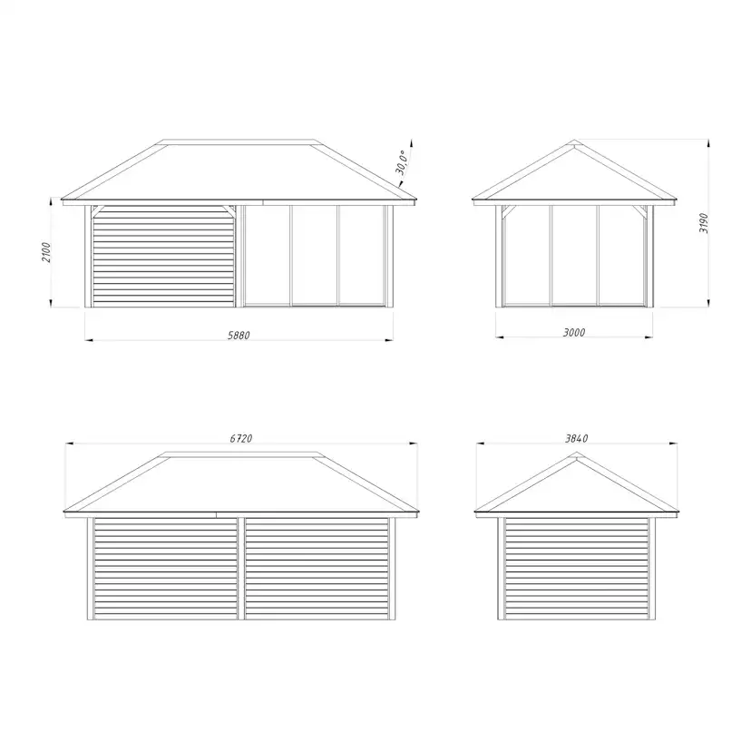 Uterum Palmako Bianca 16,6 m2 Set 205 Slide