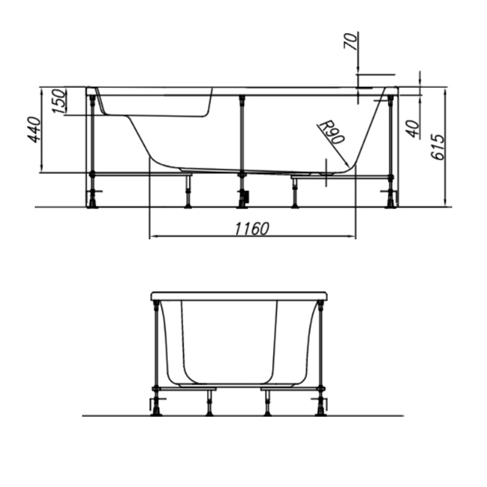 Badkar Comfornette Barcelona