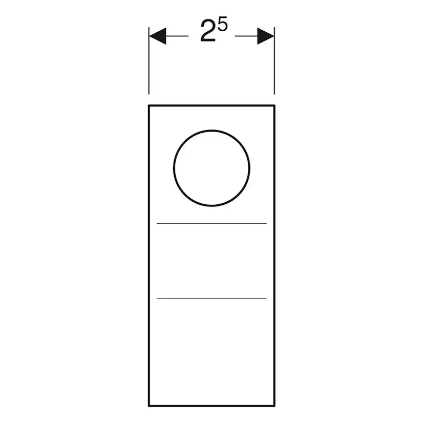 öglehandtag: B=2.5cm, H=6.5cm, Svart/Mattförkromat lackerad Svart/Krom