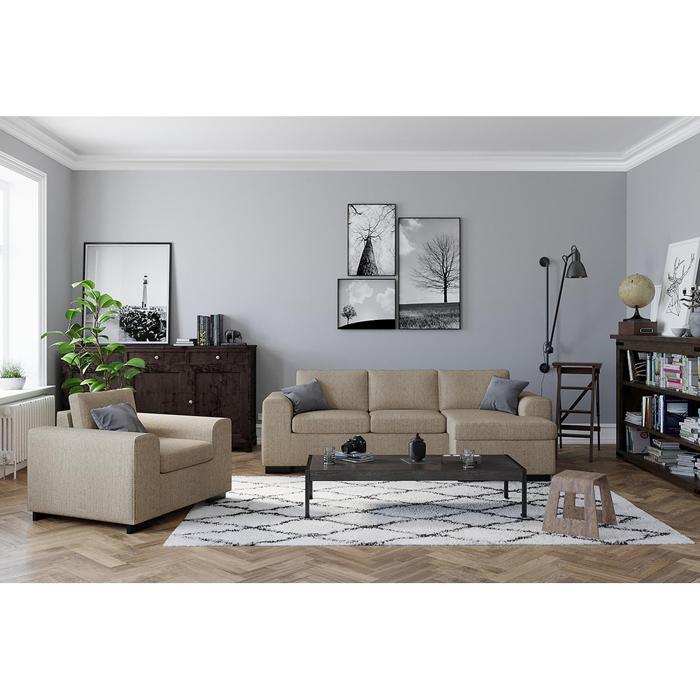 Connect Divansoffa 3-sits Vändbar Beige Beige