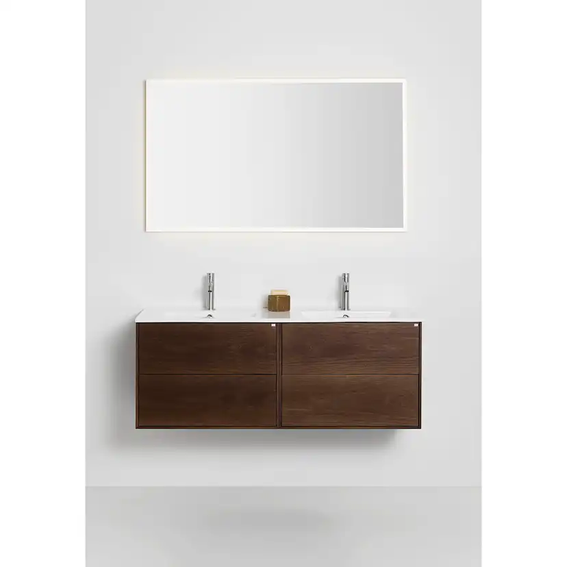 Tvättställsskåp Hafa Edge Dubbelt Rökt Ek