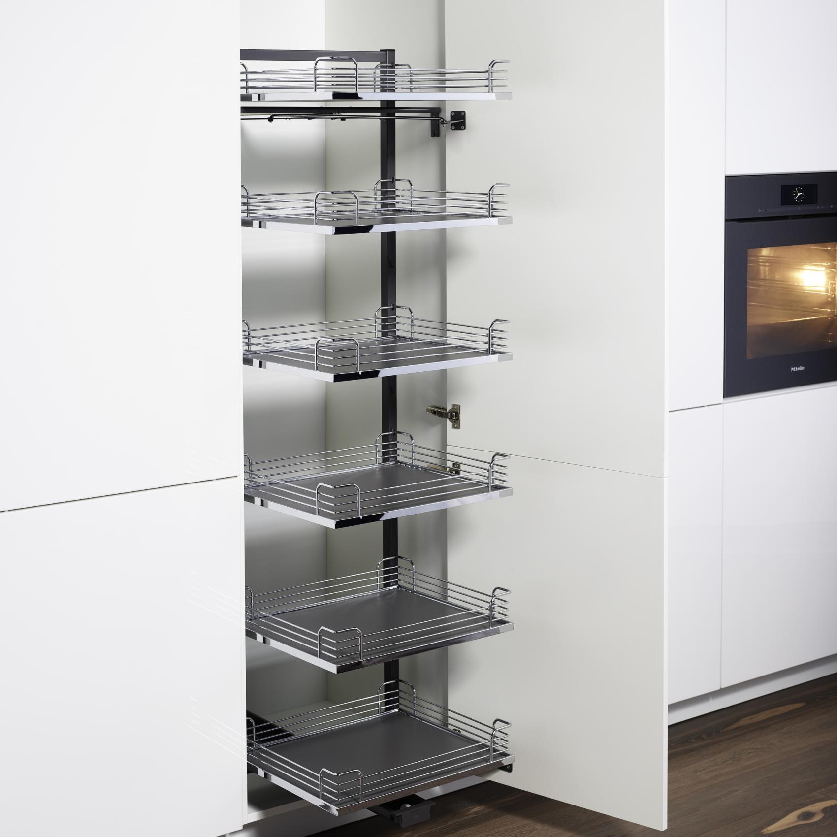 Högskåpsutdrag Theofils Kesseböhmer Tandem Solo Arena Classic Grå/Silver 6 Hyllor