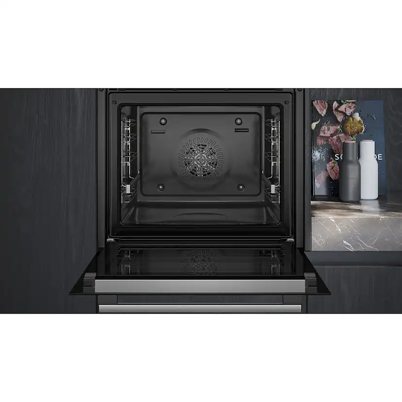 Ugn och Mikro Siemens iQ300 HQ574AER3 + BF523LMB1 Inbyggnadsugn Med Ångfunktion Svart