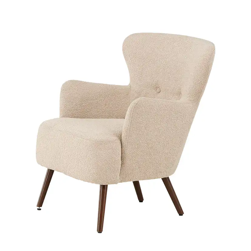 Fåtölj Venture Home Lincoln Boucletyg Beige