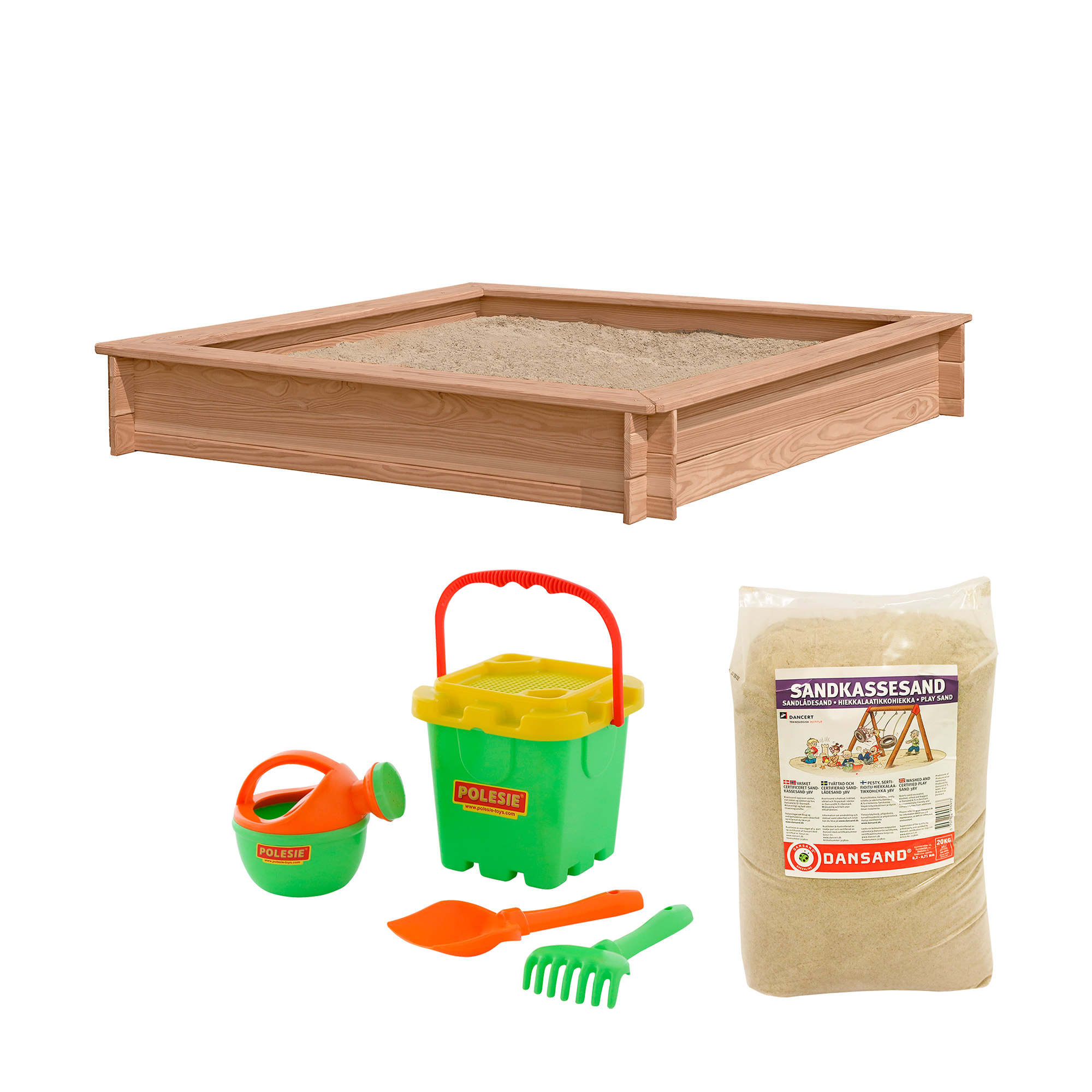 Sandlåda Nordic Play inkl Sand och Strandset