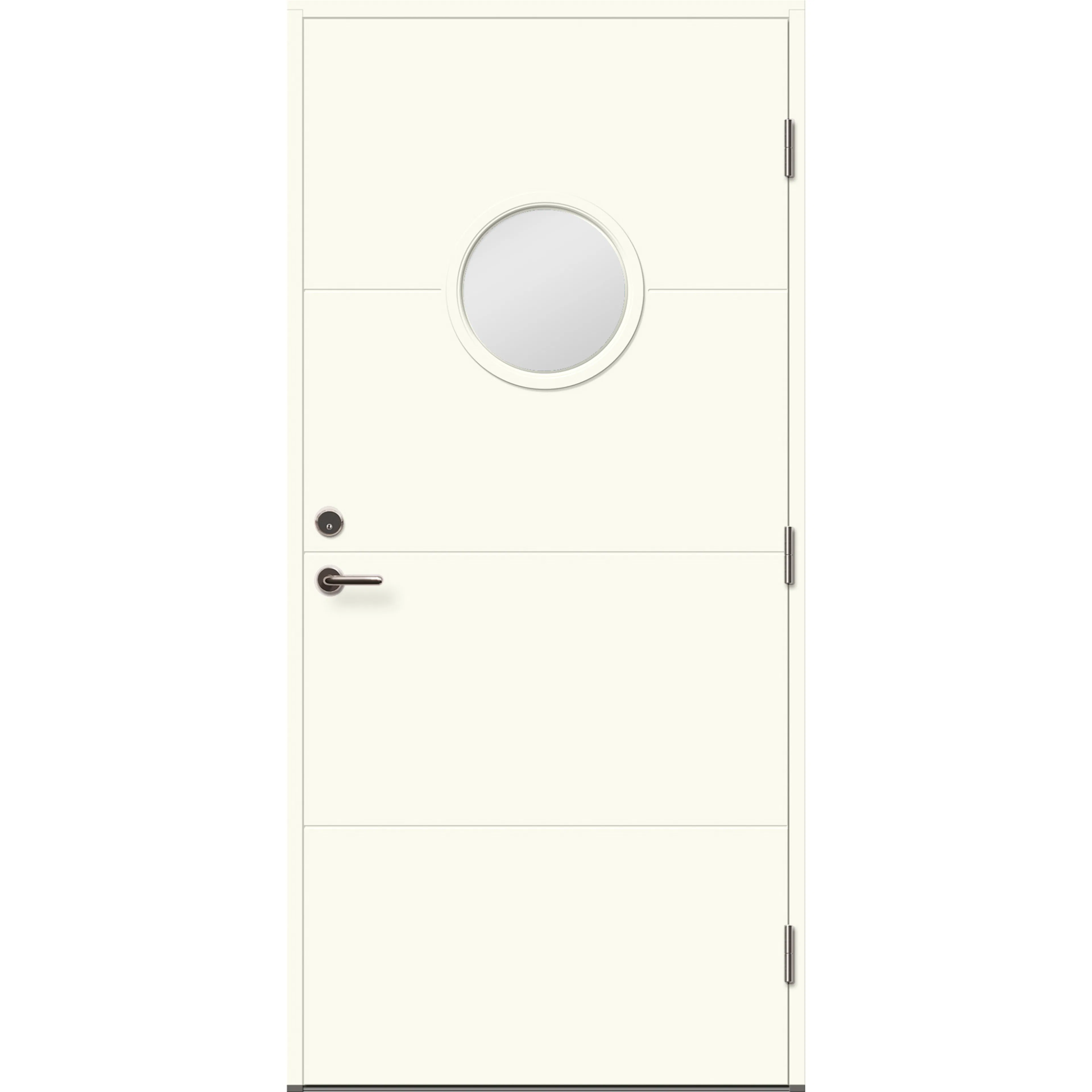 Ytterdörr Skandinaviska Dörrar Design glas rund Jokkmokk: 9x20, S-0502-Y, Vit