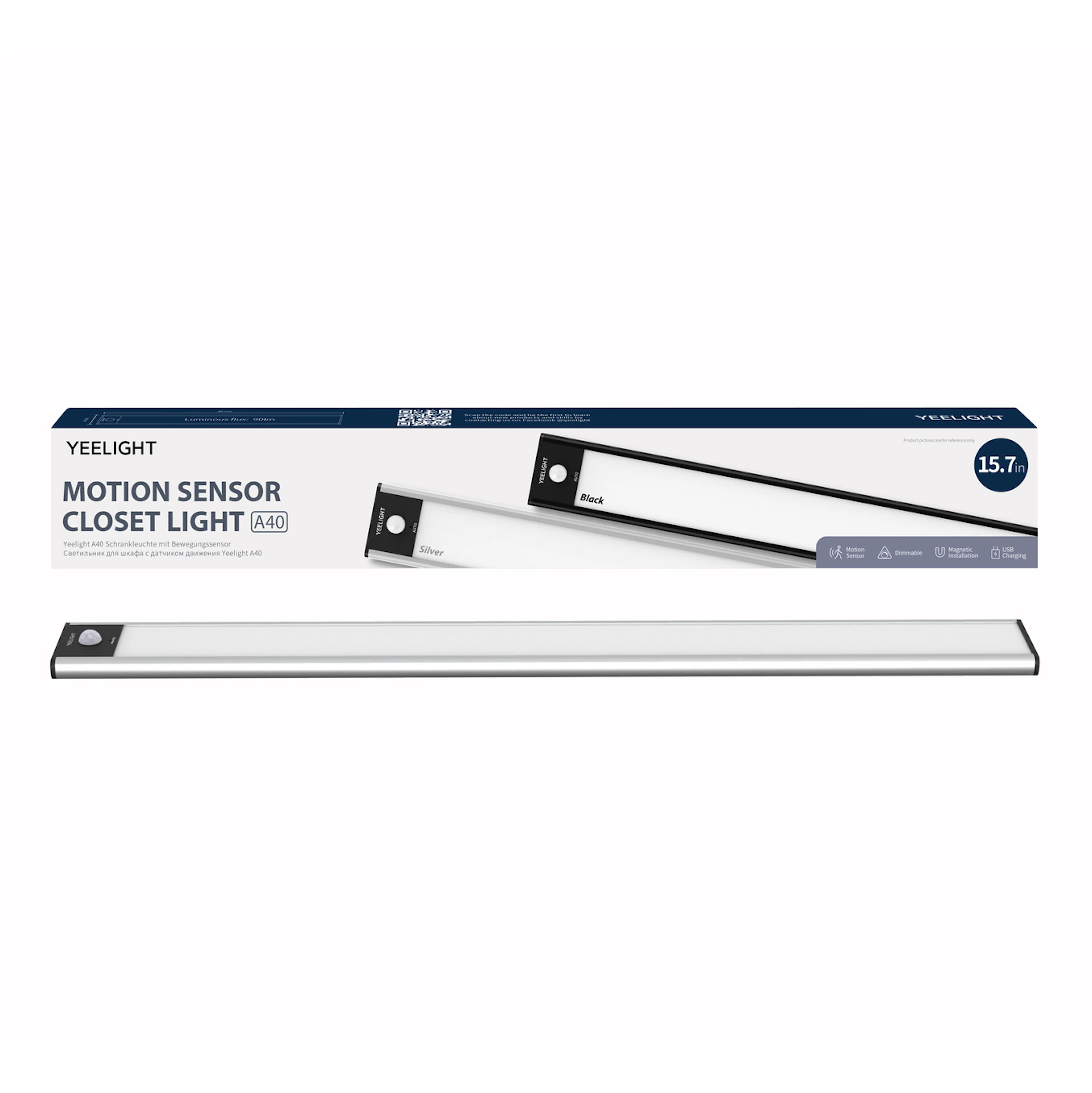 Lampa med Rörelsesensor Yeelight Closet Light, Silver- Smart Belysning