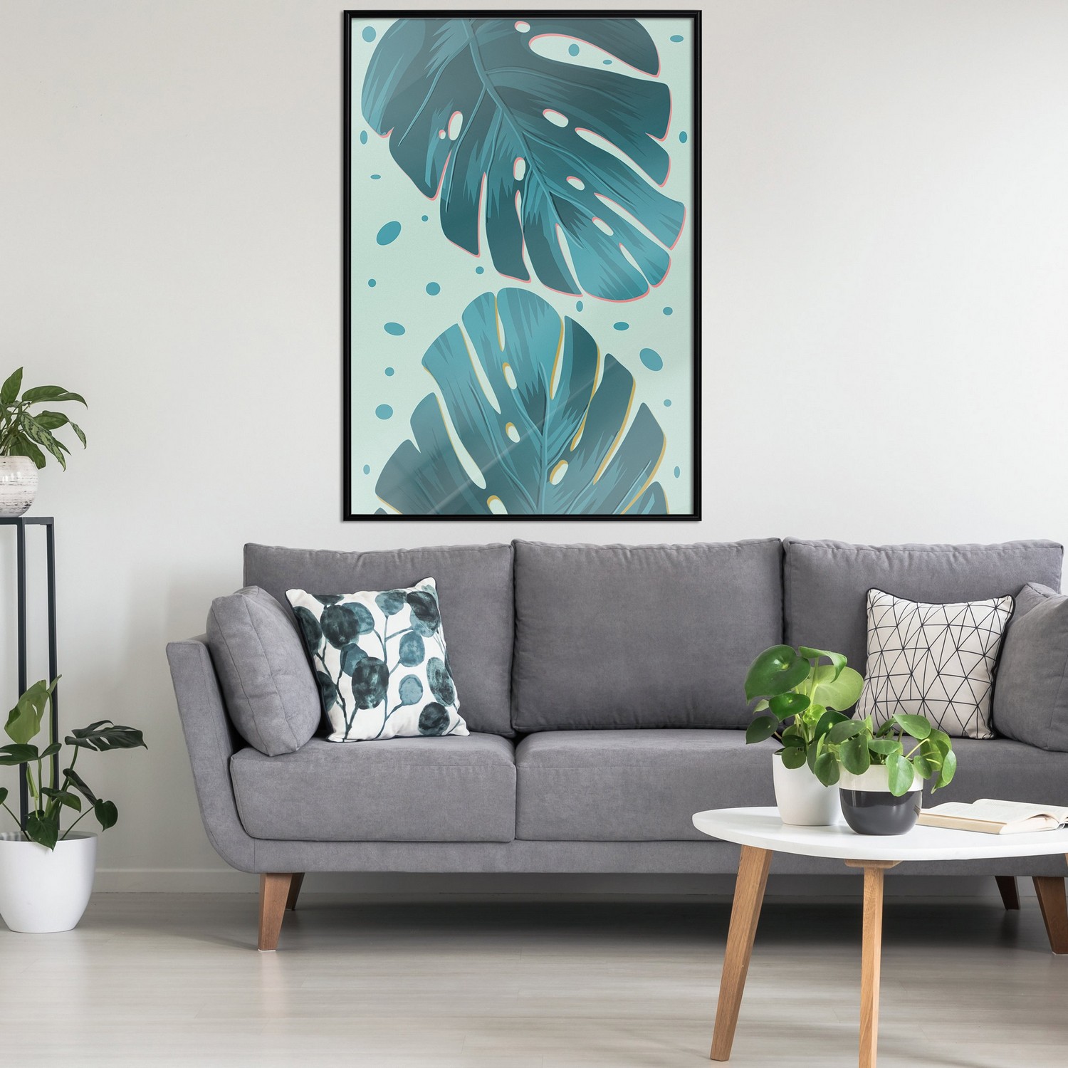 Poster Artgeist Affisch Dewy Leaves