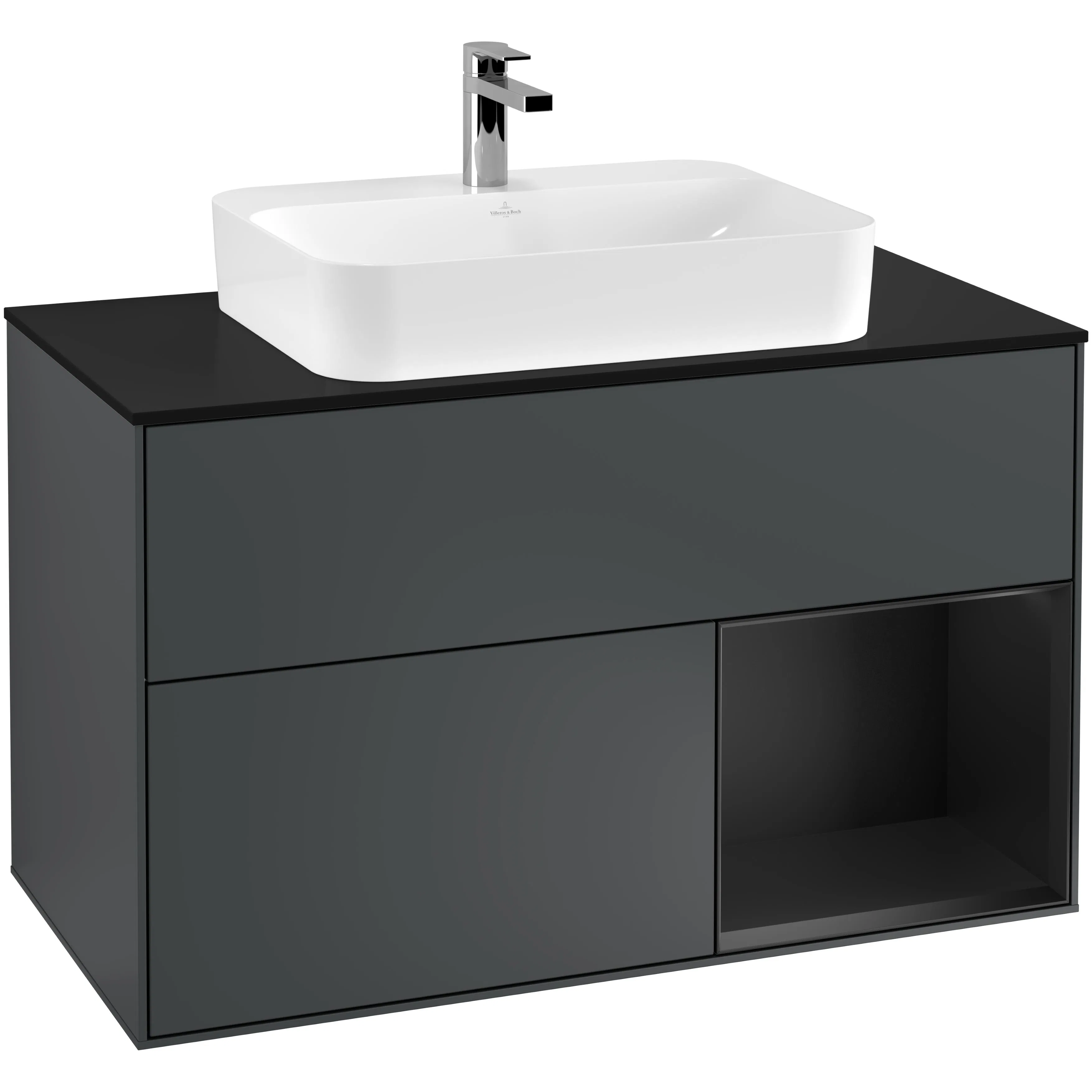 Tvättställsskåp Villeroy & Boch Finion med 2 Lådor Hylla och Bänkskiva för Ytmonterat Tvättställ