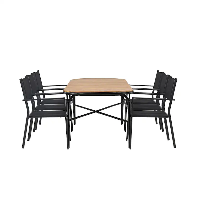 Matgrupp Venture Home Holmbeck Bord med 6 Copacabana Stolar