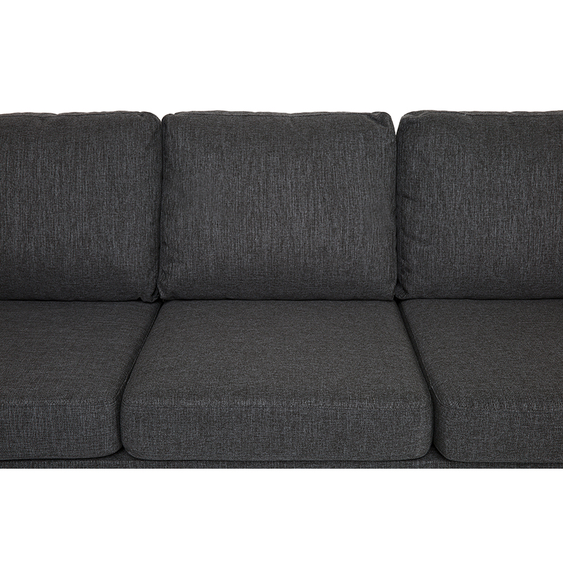 Crazy L-soffa 4-sits Vänster Antracit/Korta Svarta Ben, Vänster