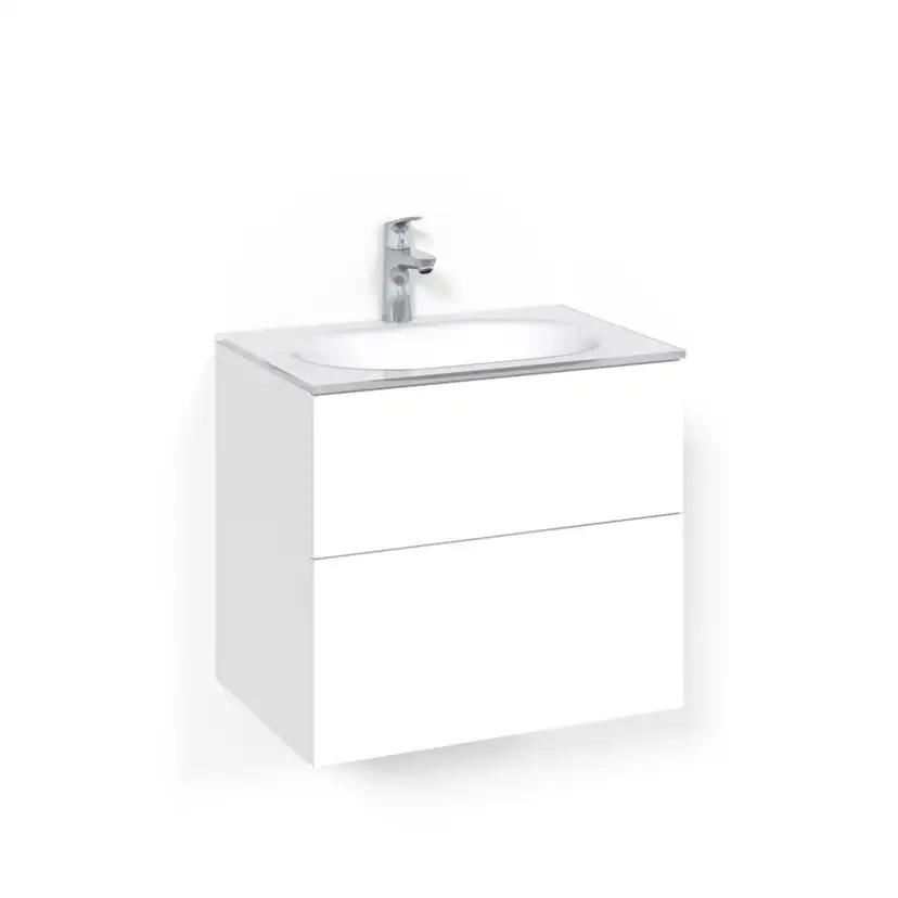 Tvättställsskåp Macro Design Crown Plain Med Glastvättställ