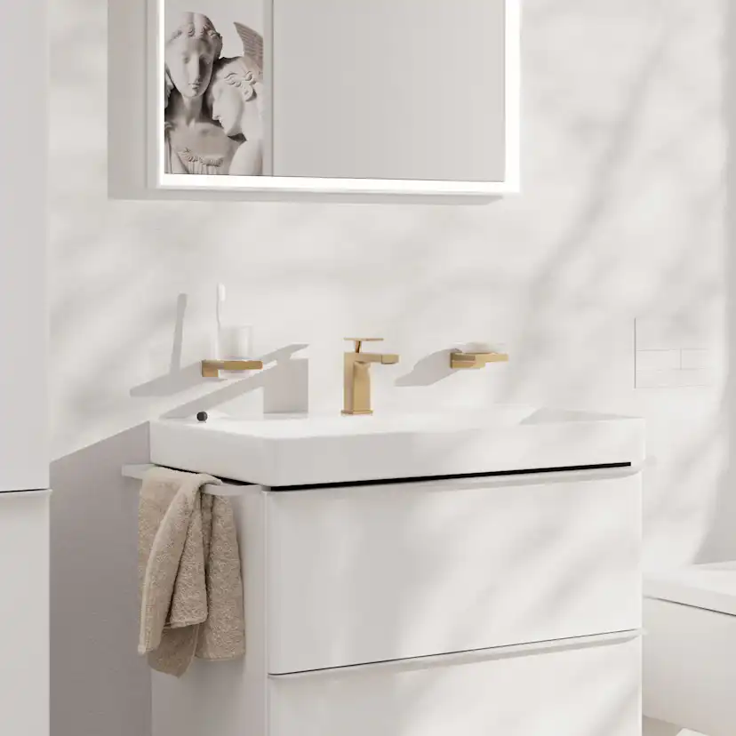 Tvättställsblandare Hansgrohe Tecturis E 80 CoolStart utan Bottenventil