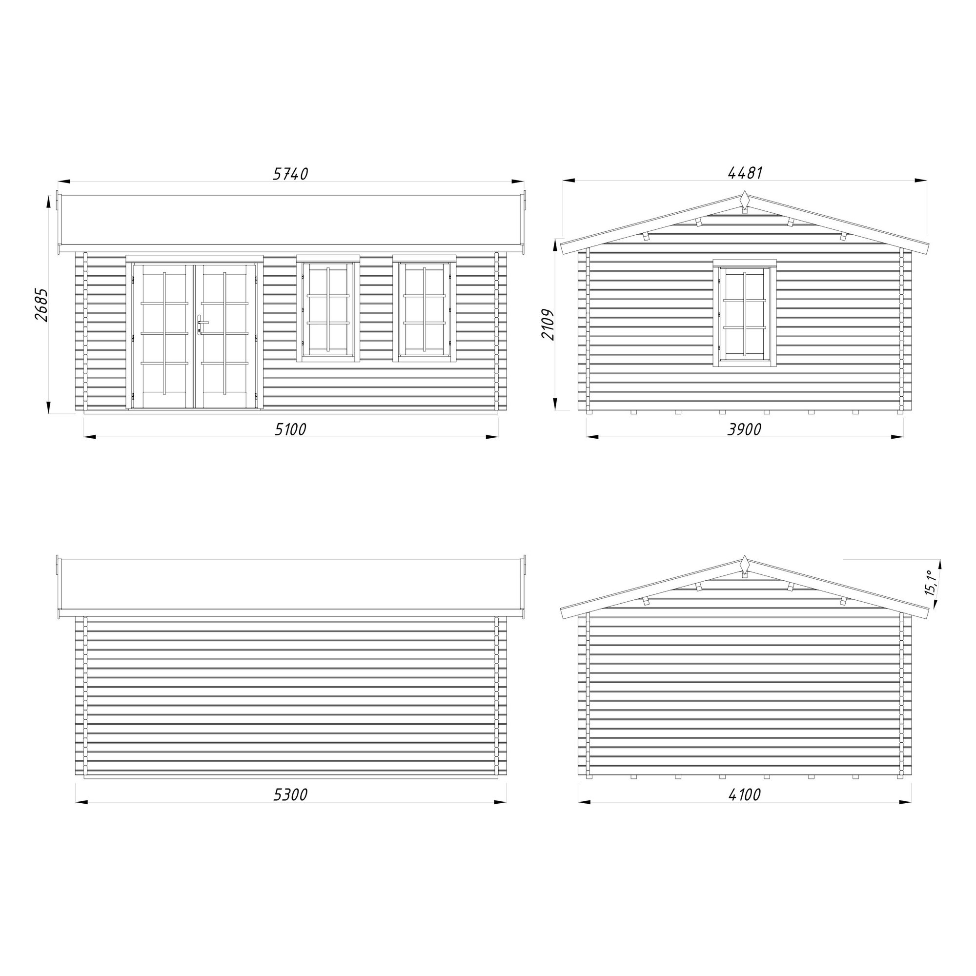 Stuga Palmako Iris 19,9 m2