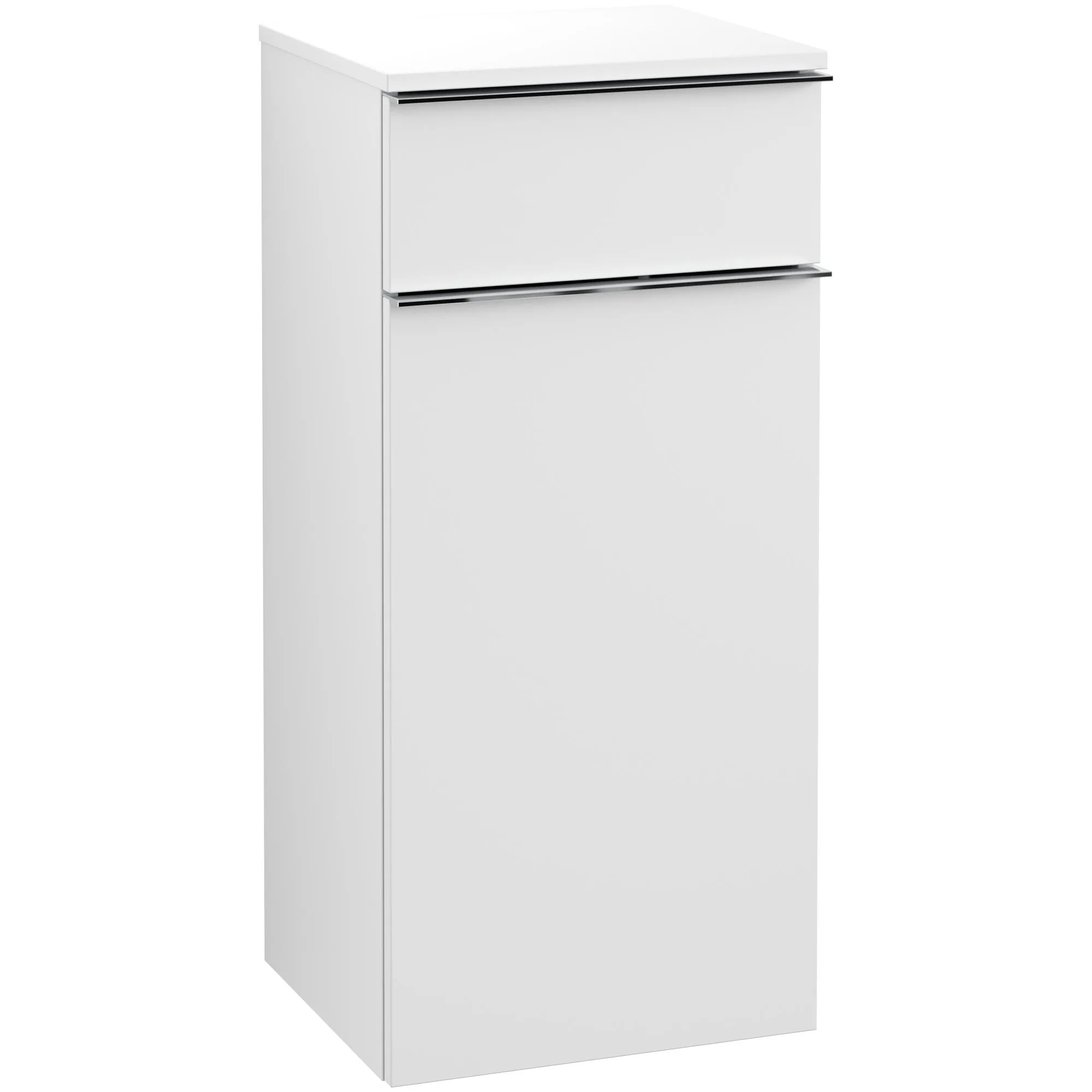 Sidoskåp Villeroy & Boch Venticello A95001MS Mattvit, Handtag: Krom, Gångjärn Vänster