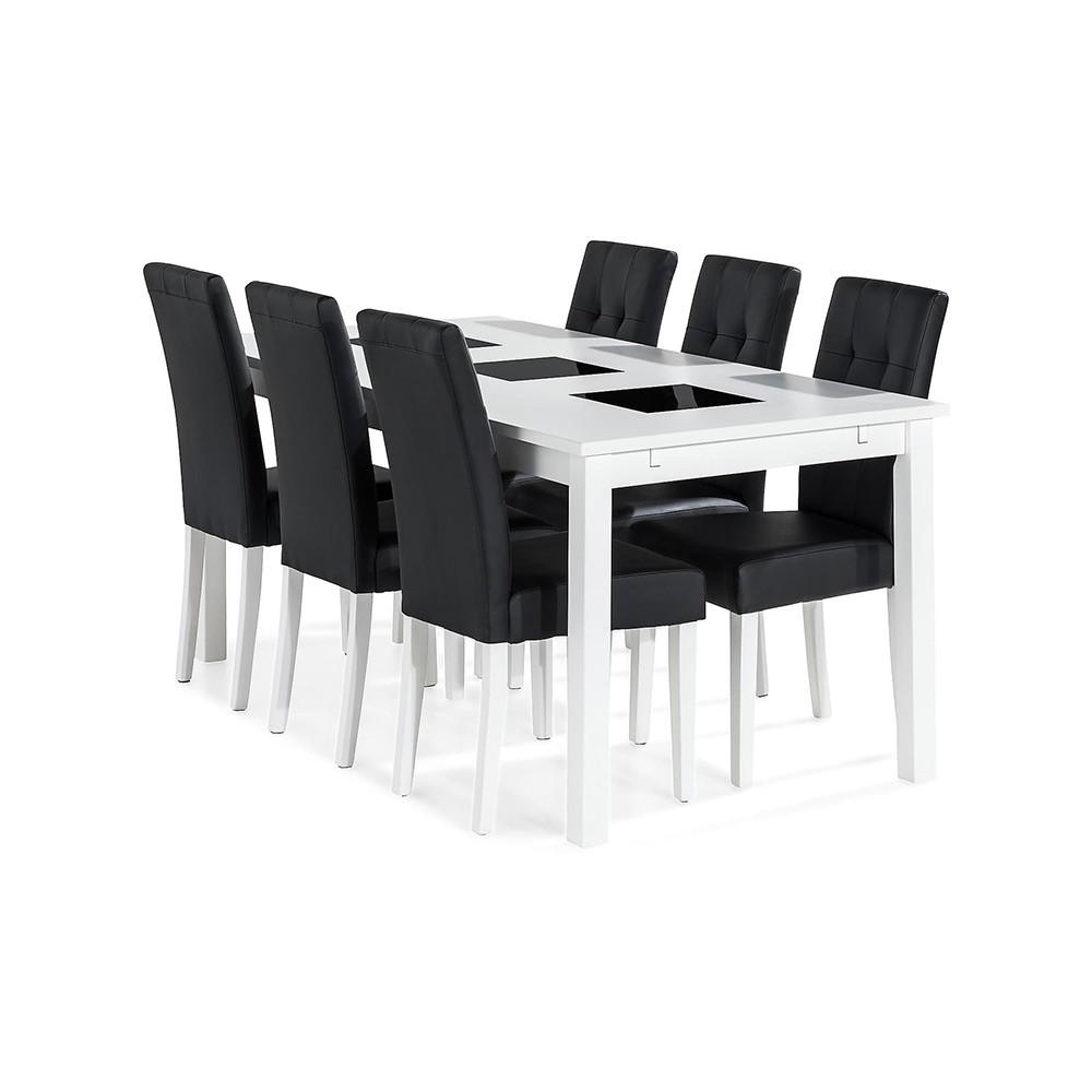 Matgrupp In Living Jasmin Förlängningsbar med 6 Viktor Stolar