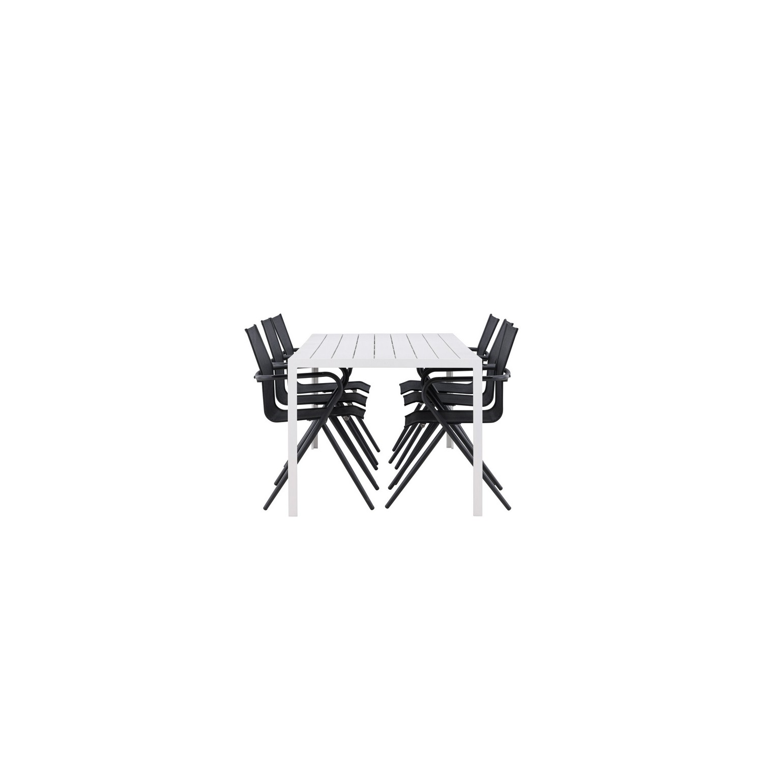Break Dining Table  - White / White Aintwood +Alina Dining C Trädgårdsgrupp Venture Home Break med 6 Alina Stolar