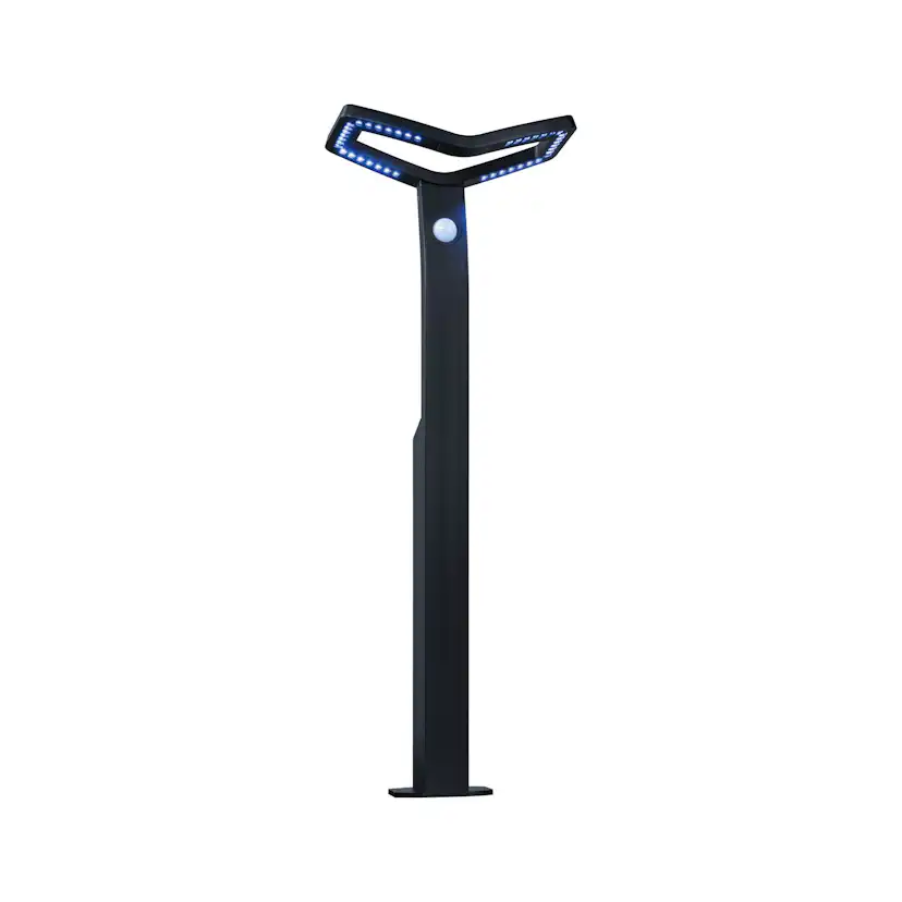 Pollare LED Paulmann Alara Smart Home Zigbee 3.0 med Skymningsstyrd rörelsedetektor IP44 230V Ljus: RGBW+