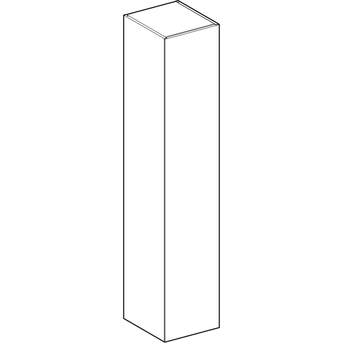 Ifö Elegant högskåp med en dörr: B=33cm, H=165cm, T=36.6cm, Mörkgrå