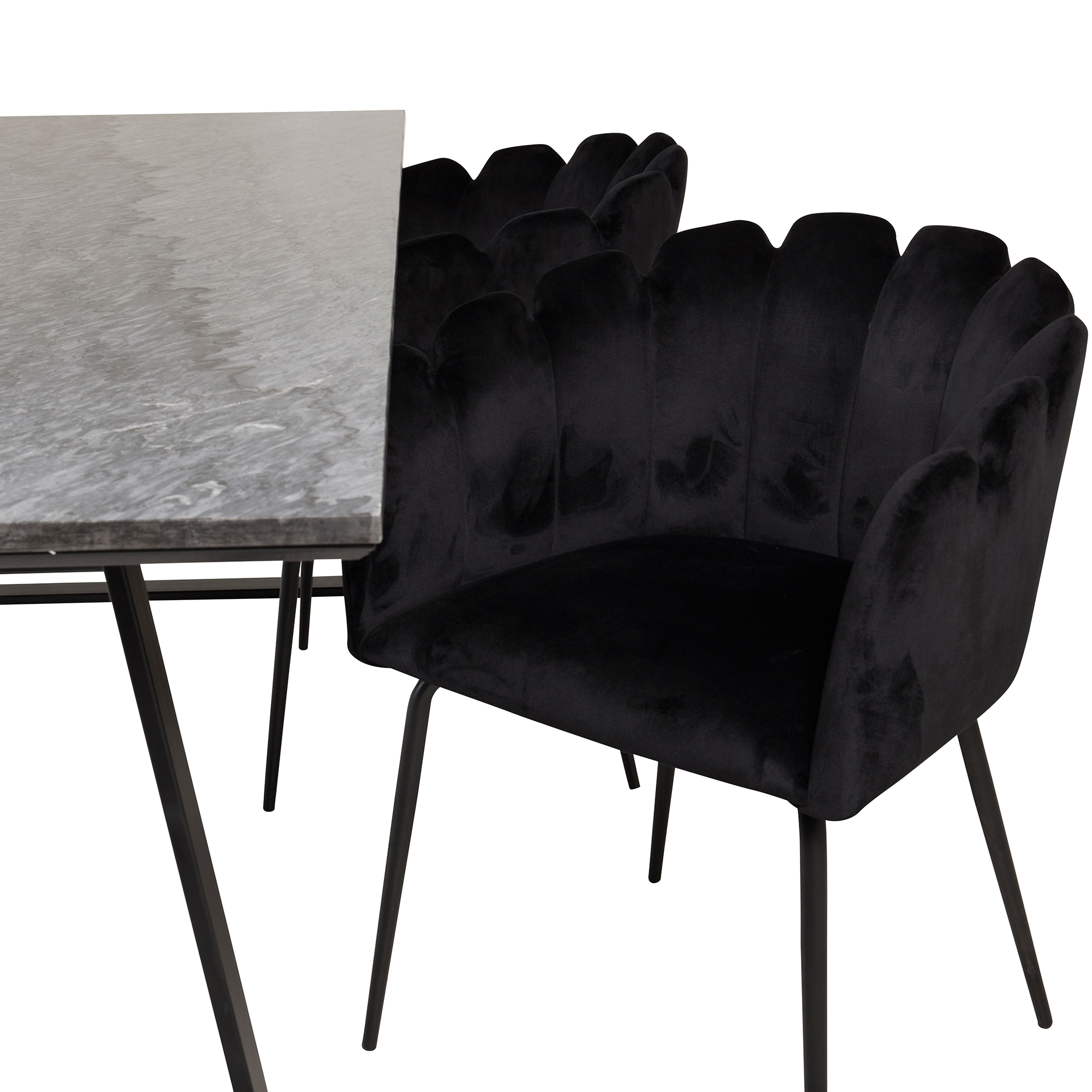 Matgrupp Venture Home Estelle med 4 Limhamn Rektangulär Stolar