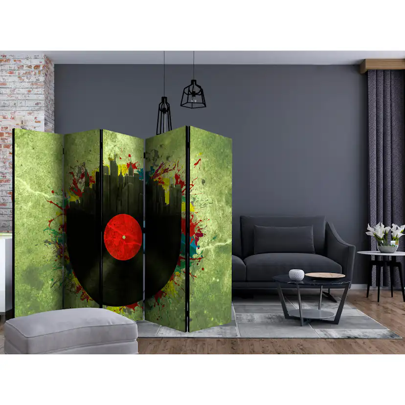 Rumsavdelare Skärmvägg Arkiio Colorful Melodies of the city II 225x172 cm