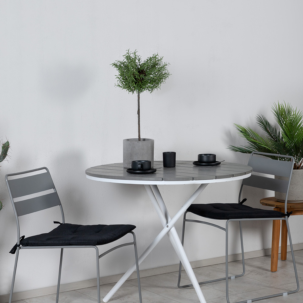 Matgrupp Venture Home Pandi Rund med 2 Liva Stolar