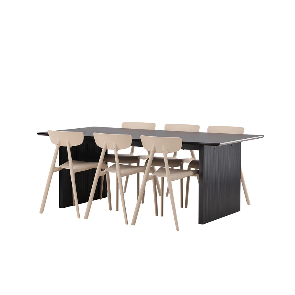 Svart/Beige