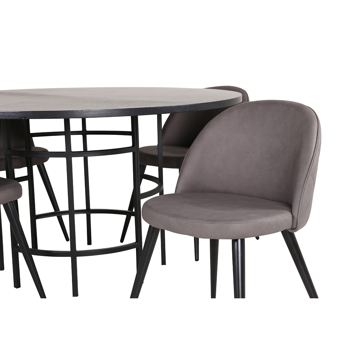 Matgrupp furniture/fashion Copenhagen Ø140 cm med 4 Velvet Stolar