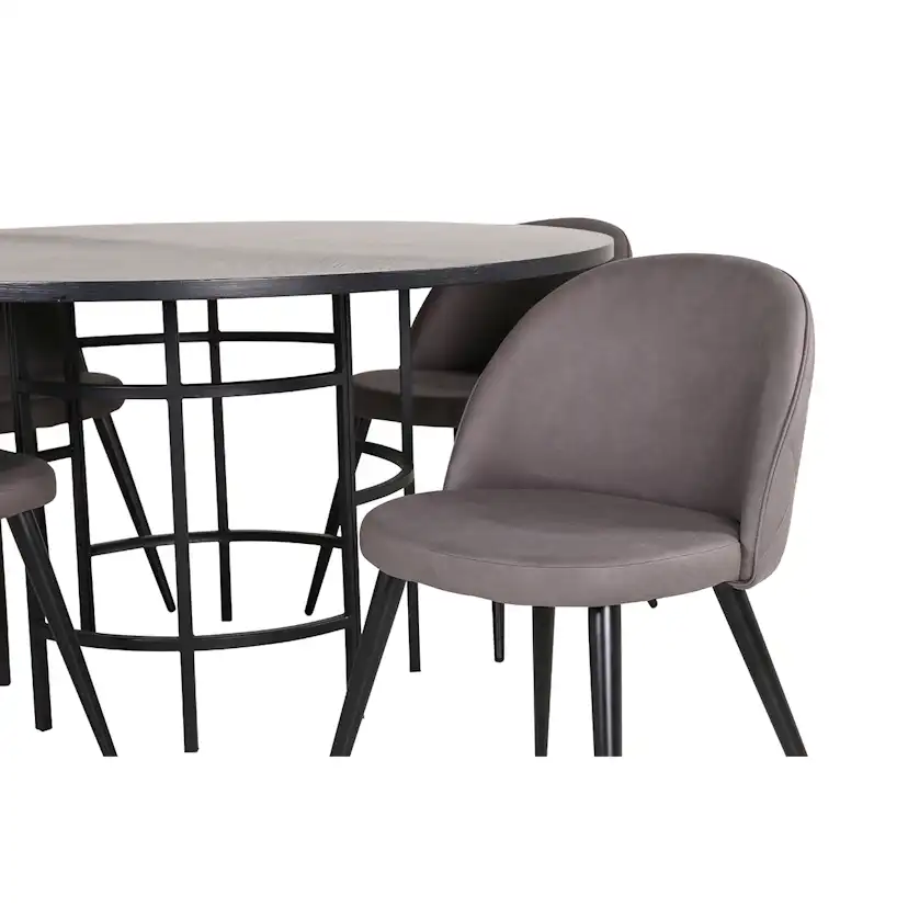 Matgrupp furniture/fashion Copenhagen Ø140 cm med 4 Velvet Stolar