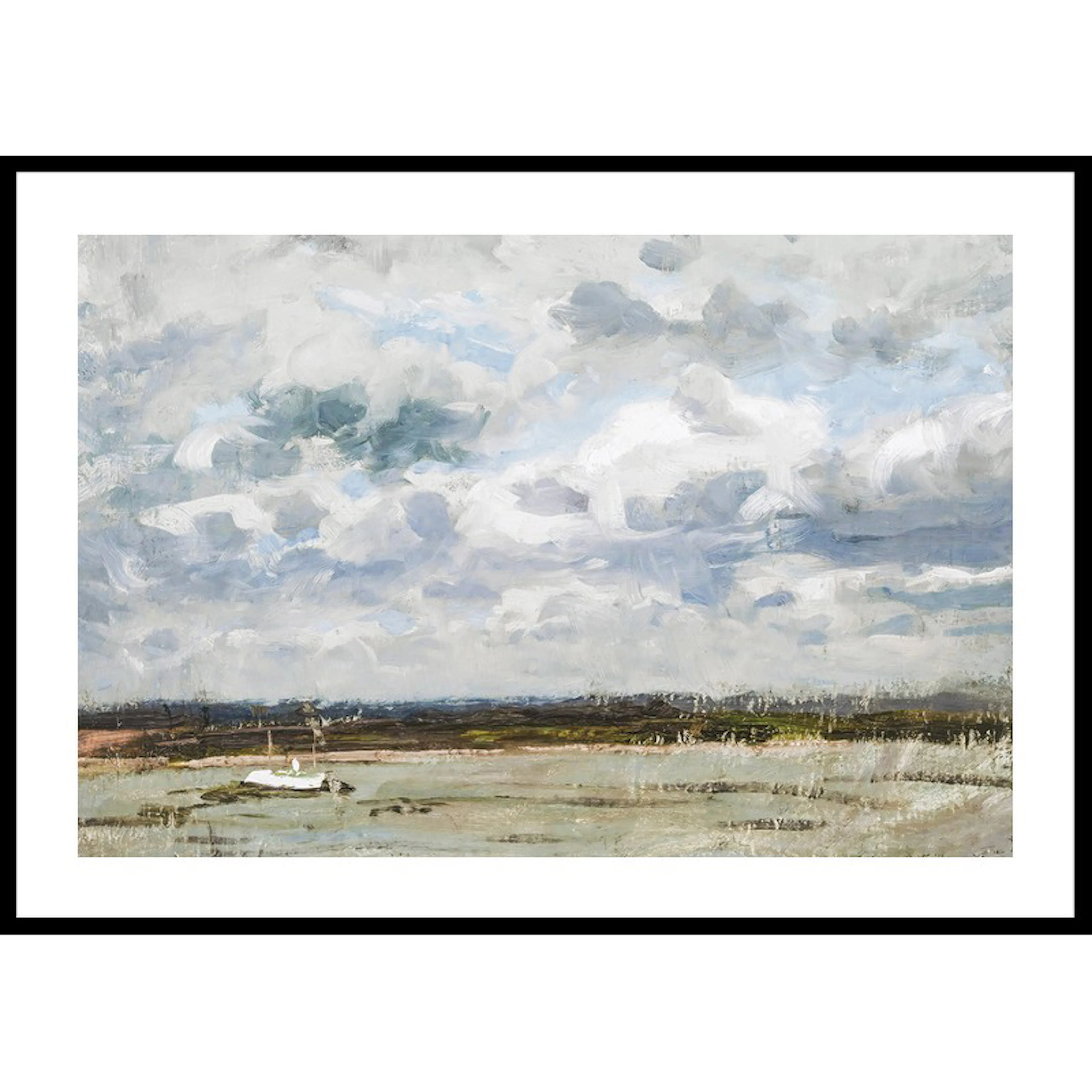 View Over The Rhine At Düsseldorf By Victor Westerholm 30x40 30x40 cm