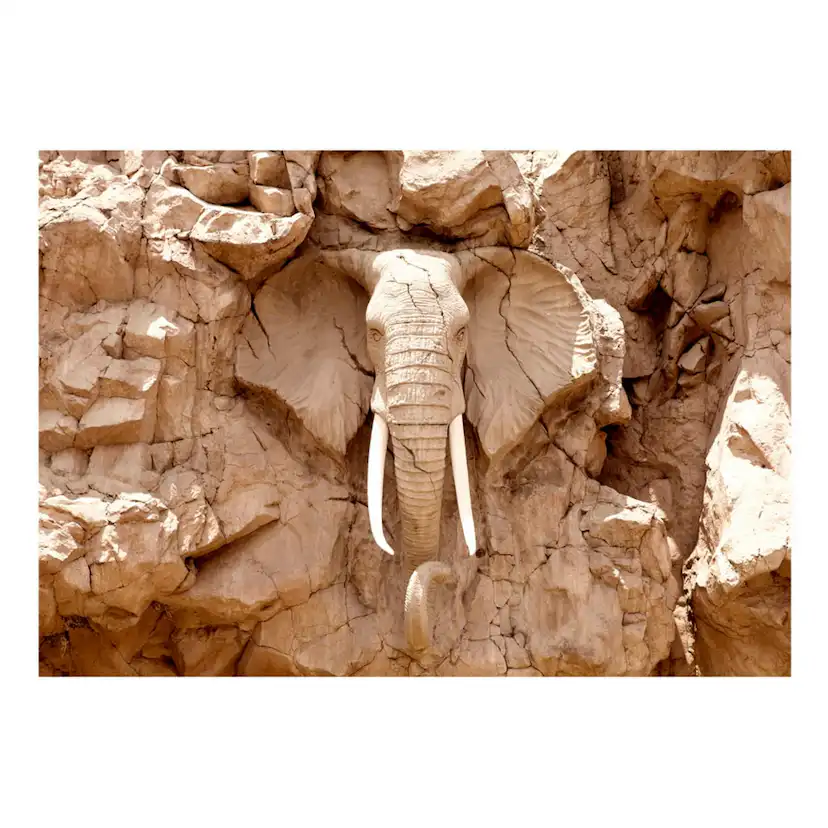 Fototapet Arkiio Självhäftande Stone Elephant South Africa