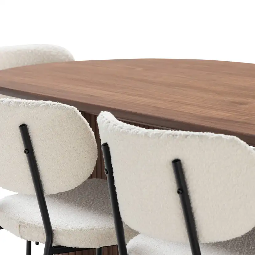 Matgrupp Bark Noira Matbord 220 cm med 6Gemmanio Matstol