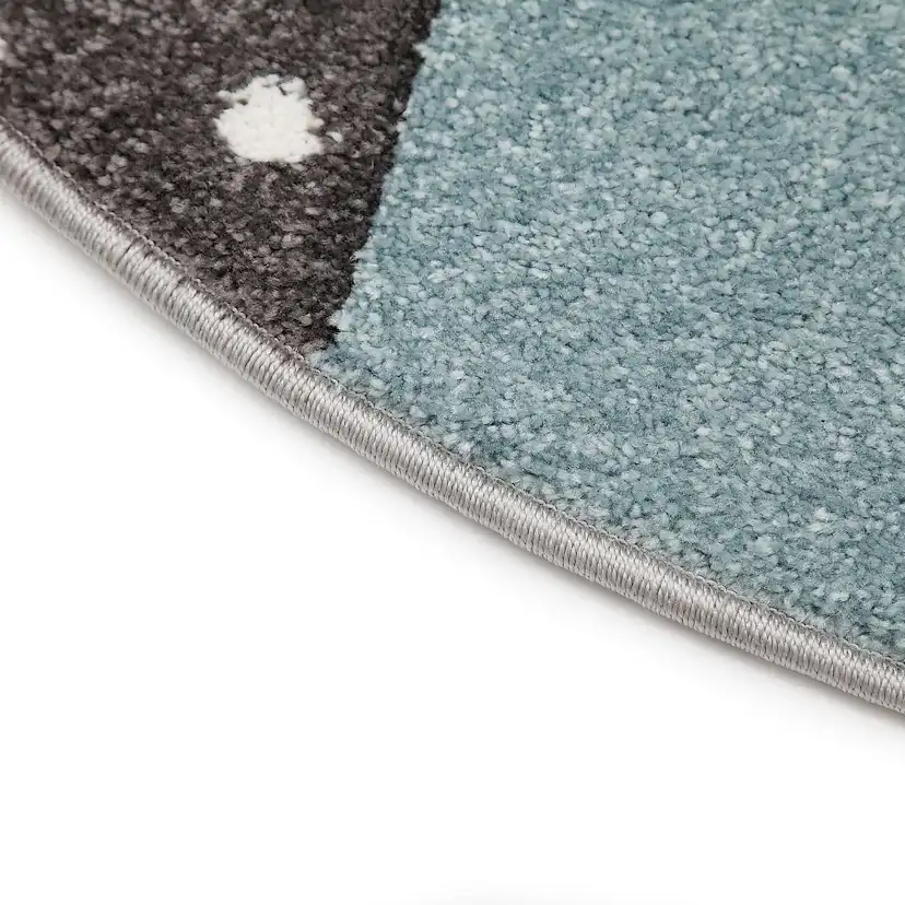 Barnmatta KM Carpets Atlas Star Turkos Rund