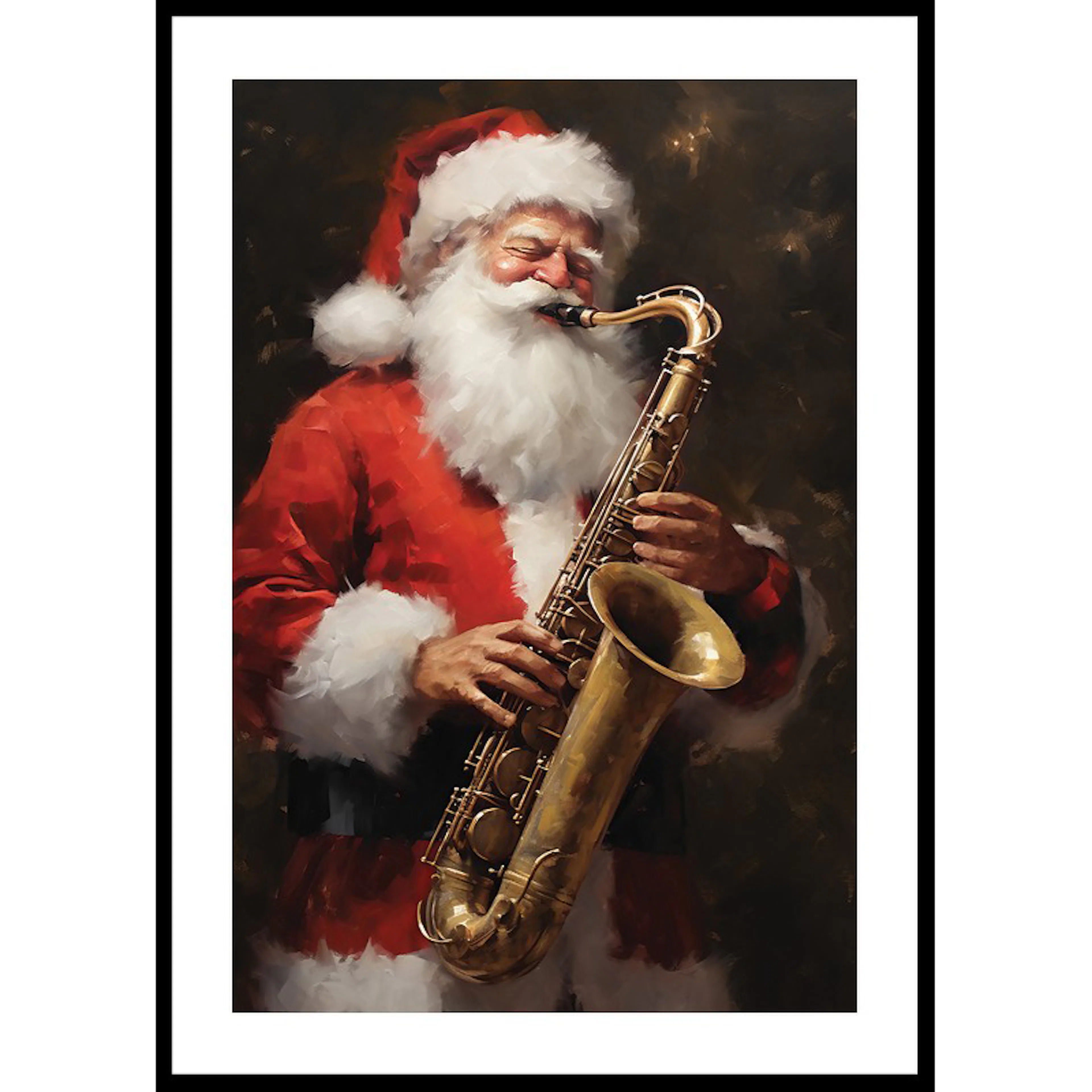 Santa On The Saxophone 30x40 30x40 cm