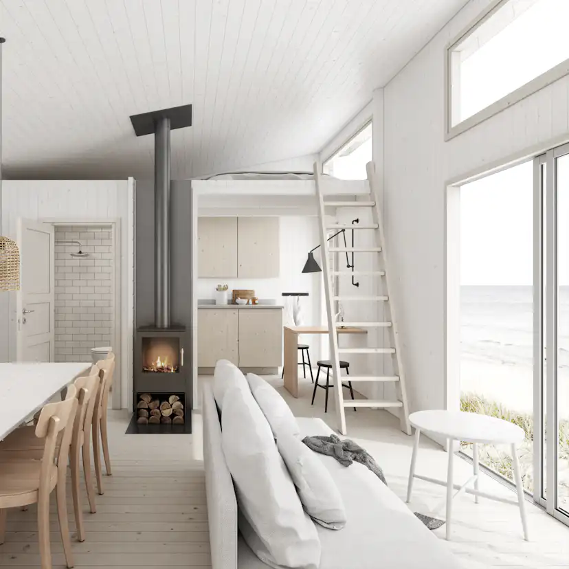 Attefallshus Baseco Stensund 30 m2 Stuga med Loft