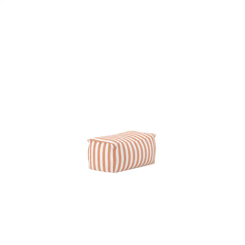 Redang Ottoman Fabric - White/ Peach Striped / 75*40*33 Peach